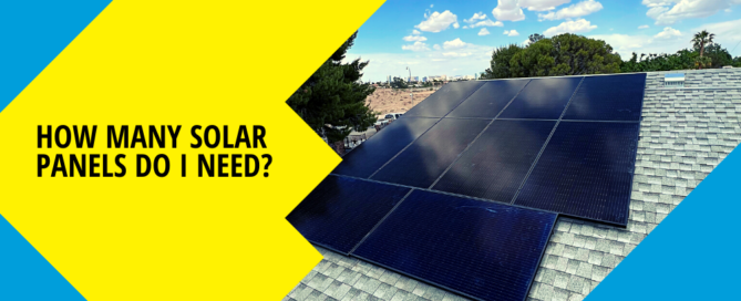 How many solar panels do I need? Solar panels on a house rooftop.